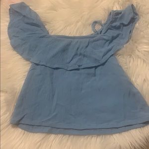 Forever 21 girls 5-6 years old blue off shoulder